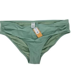 Kona Sol Hipster Bikini Bottom Size 24W 26W High Coverage Mint Green